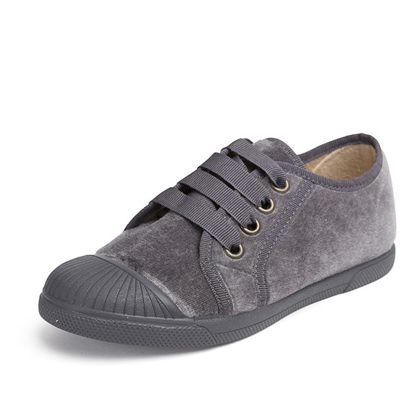 Tenis Terciopelo Gris