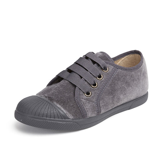 Tenis Terciopelo Gris